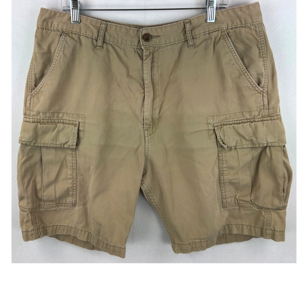 Levi Strauss & Co Mens 36 Tan Khaki Cotton Twill Cargo Shorts